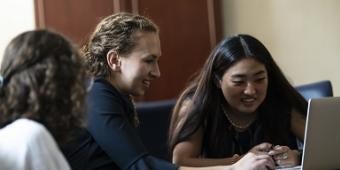 Students studying together