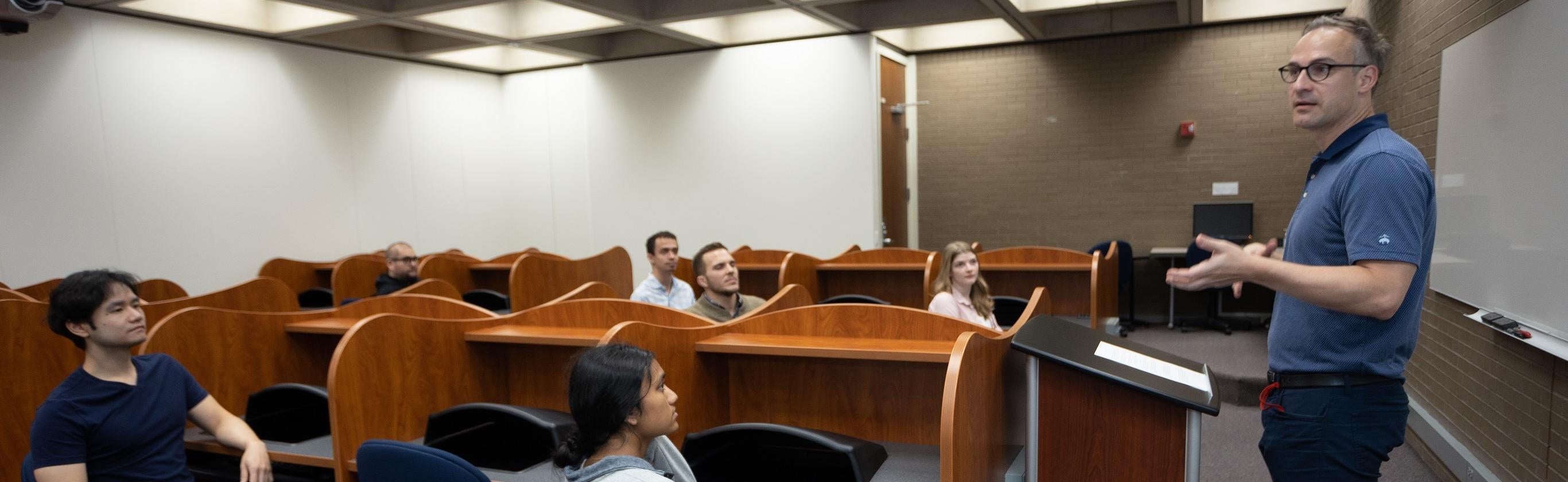 Faculty speaking to students