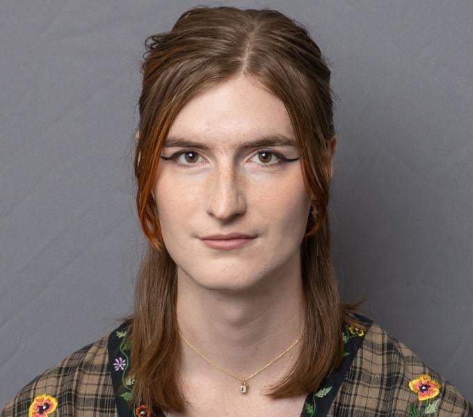 Portrait on gray background