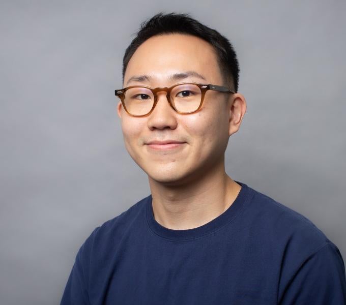 Portrait on gray background