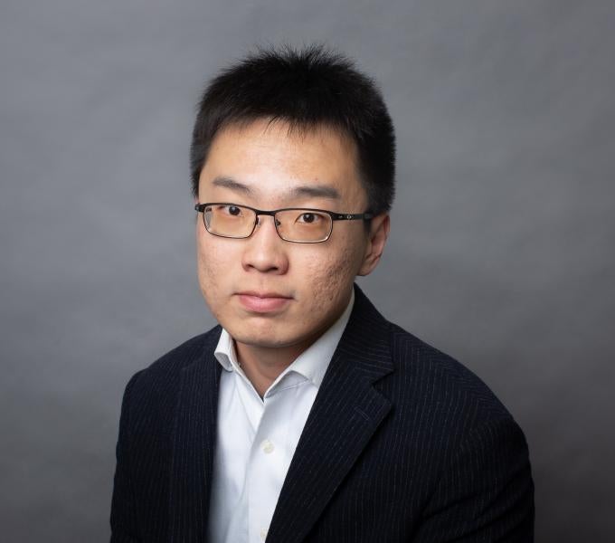 Portrait on gray background
