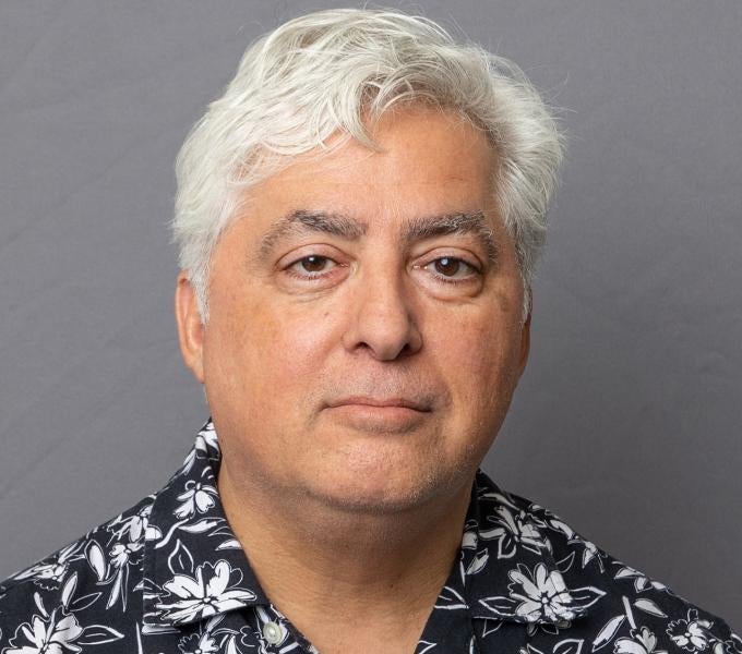 Portrait on gray background