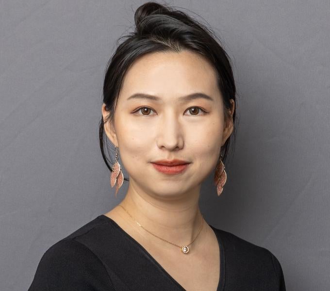 Portrait on gray background