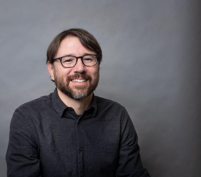 Portrait on gray background